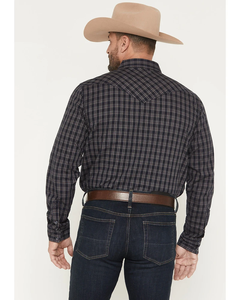 Cody James Men's Redstone Ranch Plaid Print Long Sleeve Snap Western Shirt