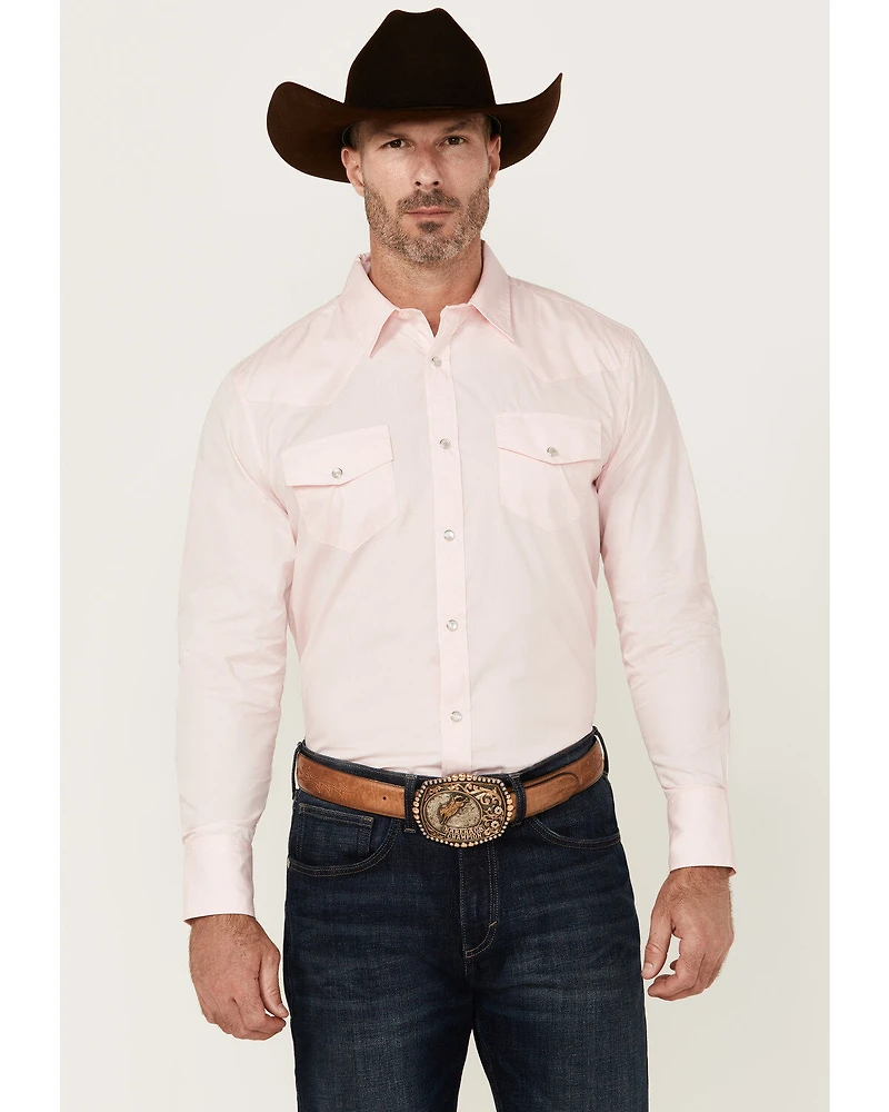 Gibson Trading Co Men's Campfire Solid Long Sleeve Pearl Snap Western Shirt