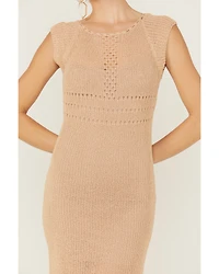Sadie & Sage Women's Crochet Fringe Midi Dress