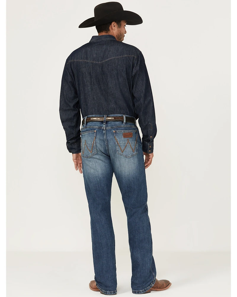 Wrangler Retro Men's Bryson Medium Wash Slim Bootcut Stretch Denim Jeans