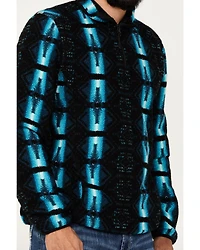 Rock & Roll Denim Men's Southwestern Print Berber Pullover