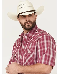 Wrangler 20X Men's Plaid Print Short Sleeve Snap Stretch Western Shirt