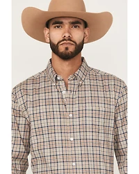 Cody James Men's Let's Mosey Plaid Print Long Sleeve Button-Down Stretch Western Shirt