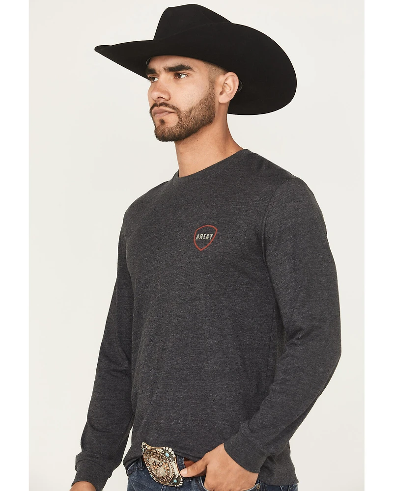 Ariat Men's Barbed Flag Logo Long Sleeve Graphic T-Shirt