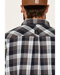 ATG by Wrangler Men's All Terrain Cabernet Plaid Long Sleeve Western Flannel Shirt