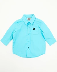 Cinch Infant Boys' Solid Long Sleeve Button-Down Western Shirt