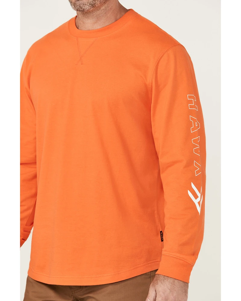 Hawx Men's Logo Long Sleeve Graphic Work T-Shirt - Big & Tall