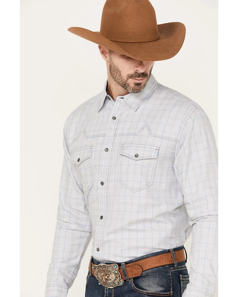 Moonshine Men's Classy Malange Print Long Sleeve Snap Western Shirt