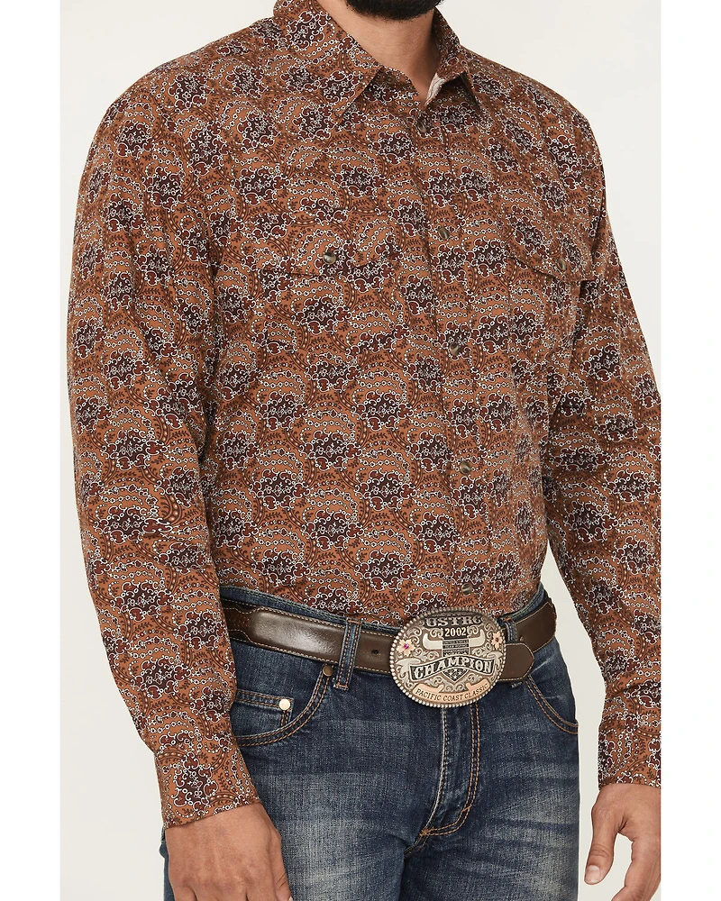 Gibson Trading Co Men's Rusted Still Floral Print Long Sleeve Snap Western Shirt