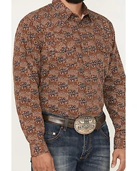 Gibson Trading Co Men's Rusted Still Floral Print Long Sleeve Snap Western Shirt