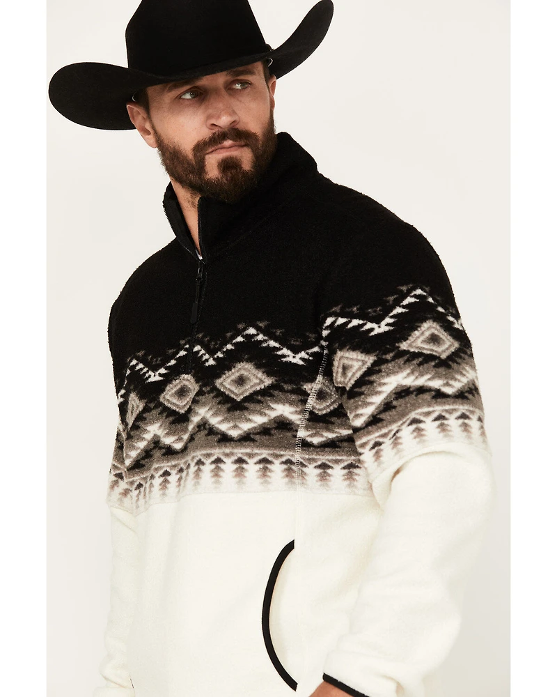 Powder River Outfitters by Panhandle Men's Southwestern Print Zip Pullover