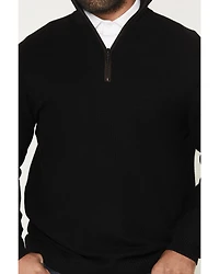 Cody James Black 1978™ Men's Parker Solid 1/4 Zip Pullover Sweater