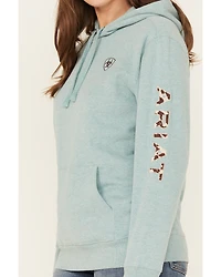 Ariat Women's Boot Barn Exclusive Cow Print Embroidered Logo Hoodie