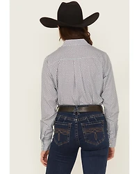Cinch Women's Geo Print Long Sleeve Button-Down Stretch Western Shirt