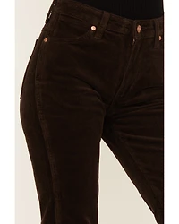 Wrangler Women's Mole Corduroy Westward Mid Rise Bootcut Stretch Denim Jeans
