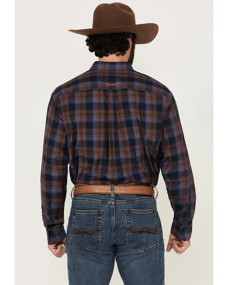 Ariat Men's Tyler Plaid Print Long Sleeve Button-Down Western Shirt