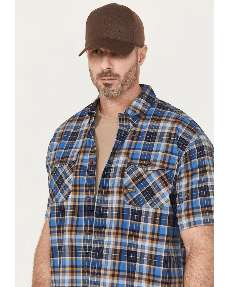 Ariat Men's Rebar Made Tough Short Sleeve Button-Down Stretch Work Shirt
