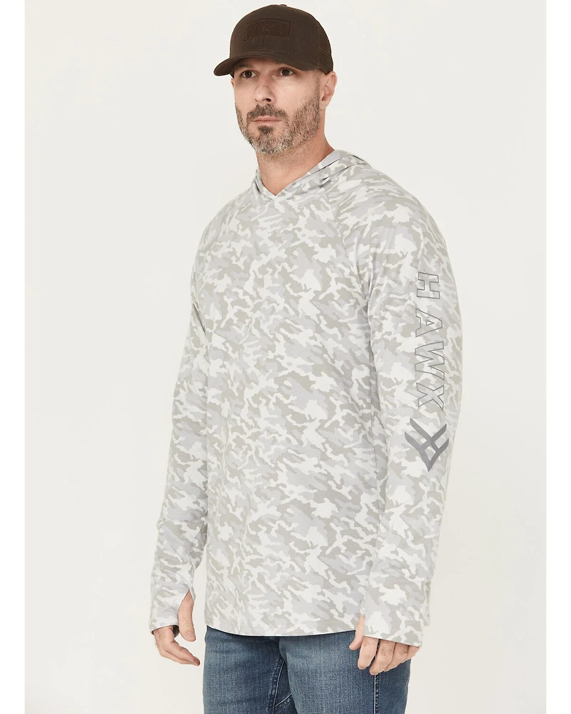 Hawx Men's Sundown Camo Print Hooded Work Shirt