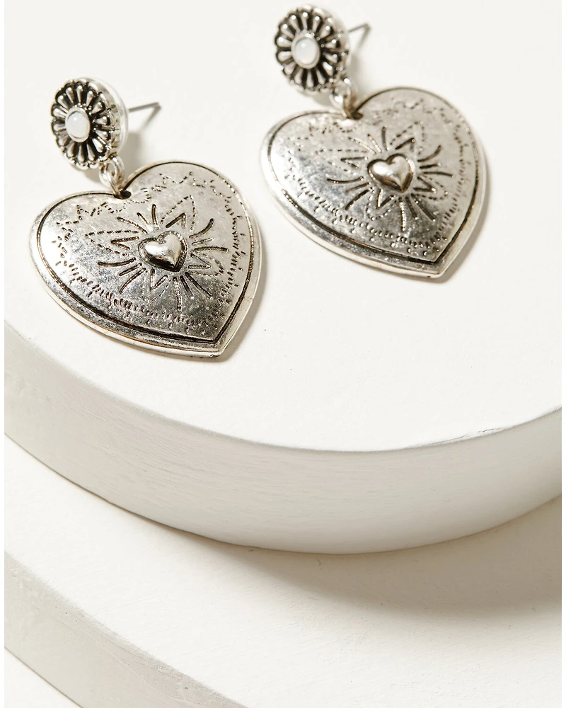 Shyanne Women's Heart Statement Earrings