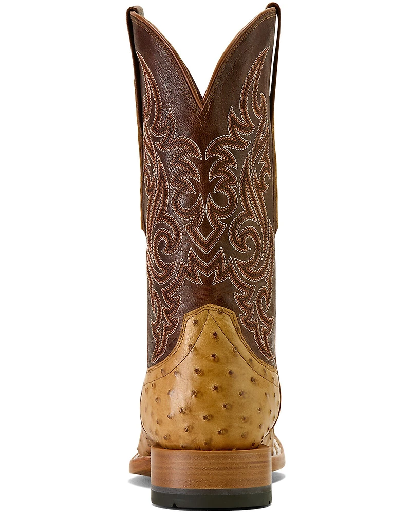 Ariat Men's Classic Cash Exotic Ostrich Western Boots - Broad Square Toe