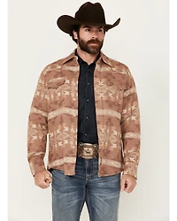Wrangler Retro Men's Southwestern Print Long Sleeve Snap Western Shirt Jacket