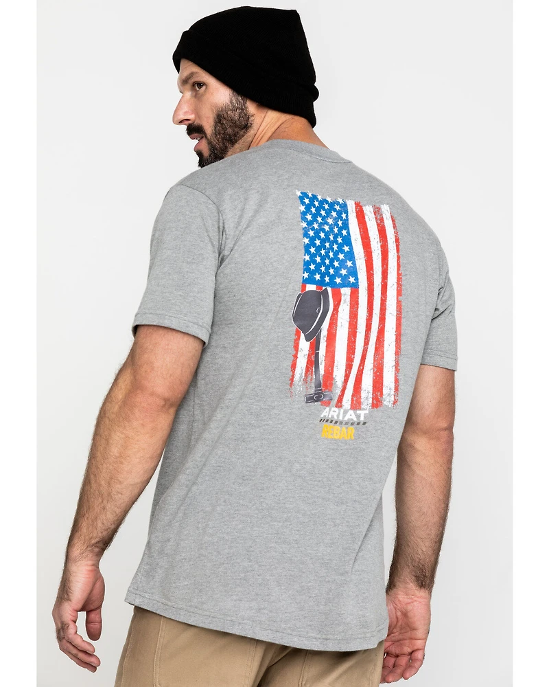 Ariat Men's Rebar Cotton Strong American Grit Short Sleeve Work T-Shirt