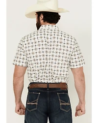 Gibson Men's Hubert Medallion Print Short Sleeve Button-Down Western Shirt