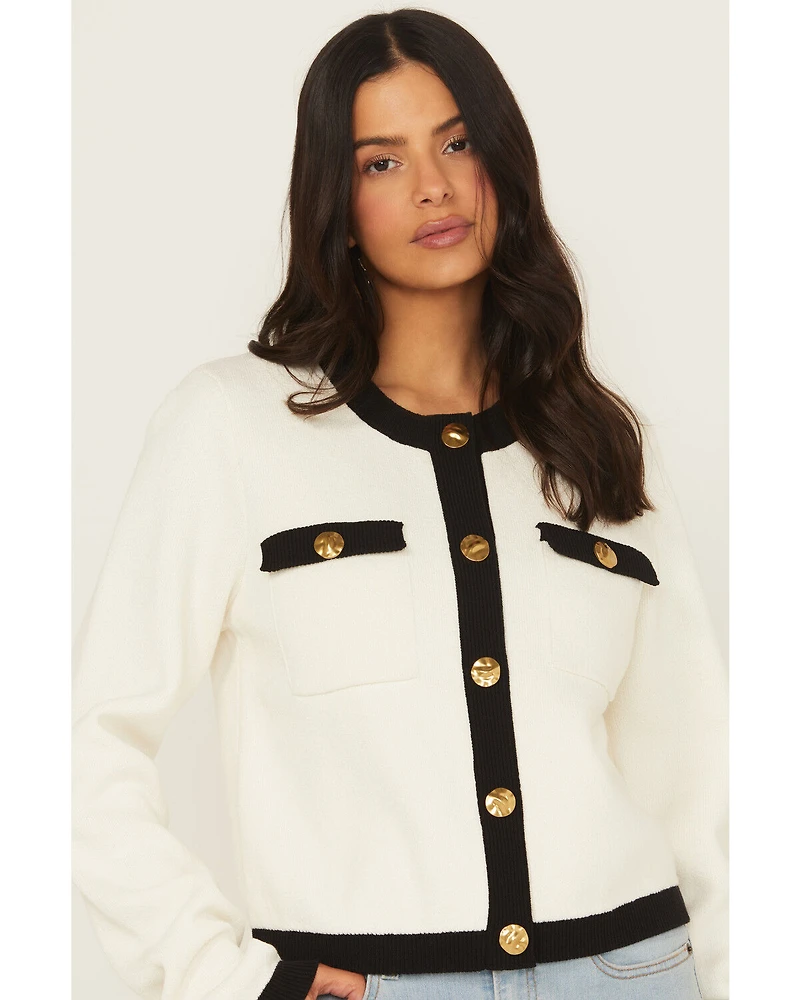 Show Me Your Mumu Women's Kit Long Sleeve Button-Down Cardigan