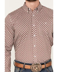 RANK 45® Men's Wellington Geo Print Long Sleeve Button-Down Western Shirt