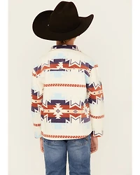 Roper Boys' Southwestern Print 1/4 Snap Fleece Pullover