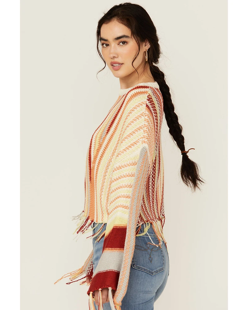 Rock & Roll Denim Women's Striped Print Sweater