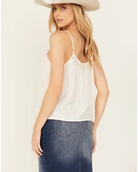 Shyanne Women's Embellished Crinkle Cami Tank