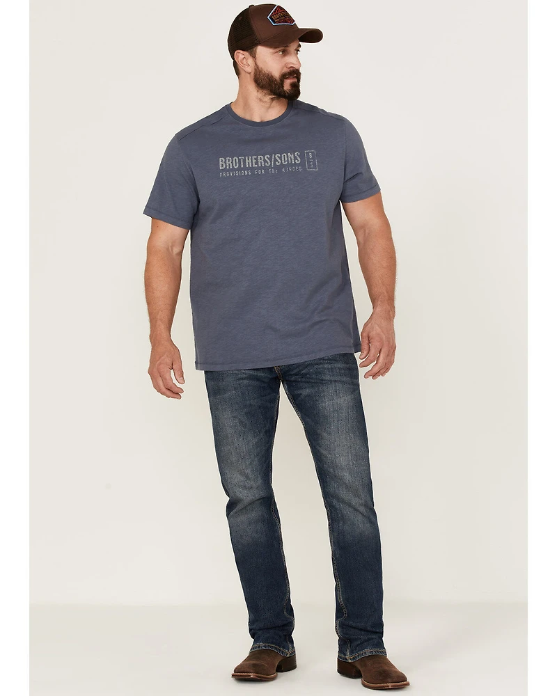 Brothers and Sons Men's Mercantile Weathered Slub Graphic Short Sleeve T-Shirt
