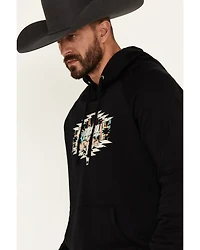 Rock & Roll Denim Men's Southwestern Skull Graphic Hooded Sweatshirt