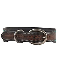 Myra Bag Scenic Hand-Tooled Leather Dog Collar