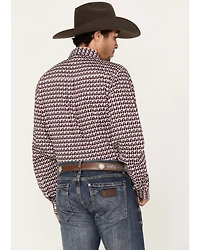 RANK 45® Men's Event Medium Geo Print Long Sleeve Button-Down Western Shirt