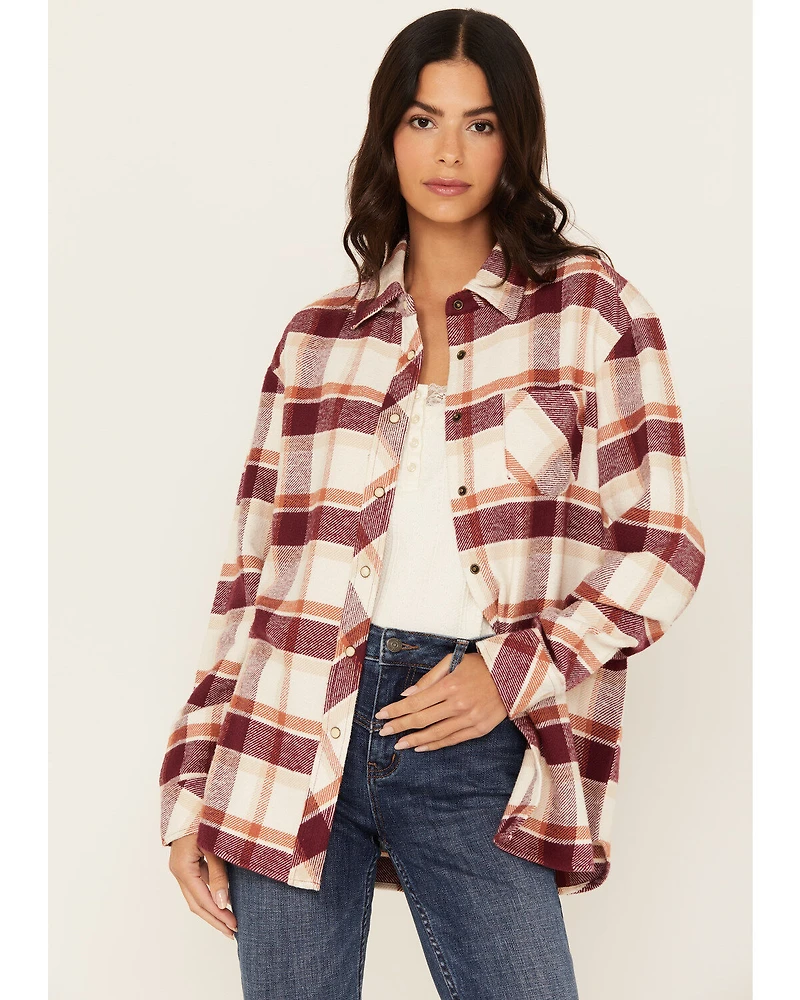 Idyllwind Women's Rendon Plaid Print Long Sleeve Snap Flannel