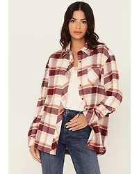 Idyllwind Women's Rendon Plaid Print Long Sleeve Snap Flannel