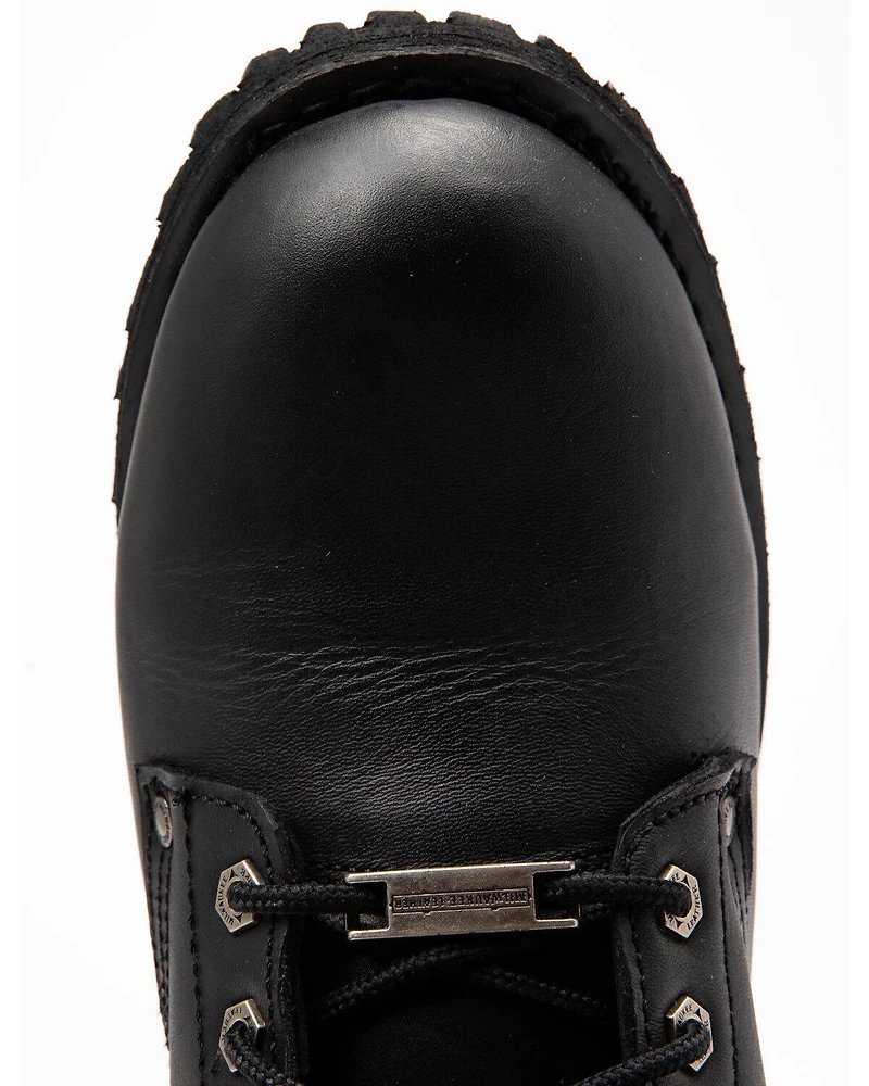 Milwaukee Leather Men's Buckled Lace-Up Boots - Round Toe