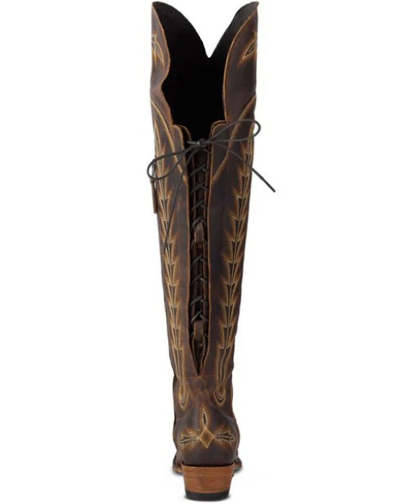 Lane Women's Lexington Over The Knee Corset Western Boots - Snip Toe
