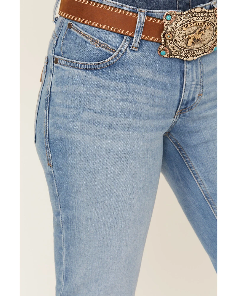 Wrangler Women's Willow Medium Wash Mid Rise Ultimate Riding Bootcut Stretch Denim Jeans