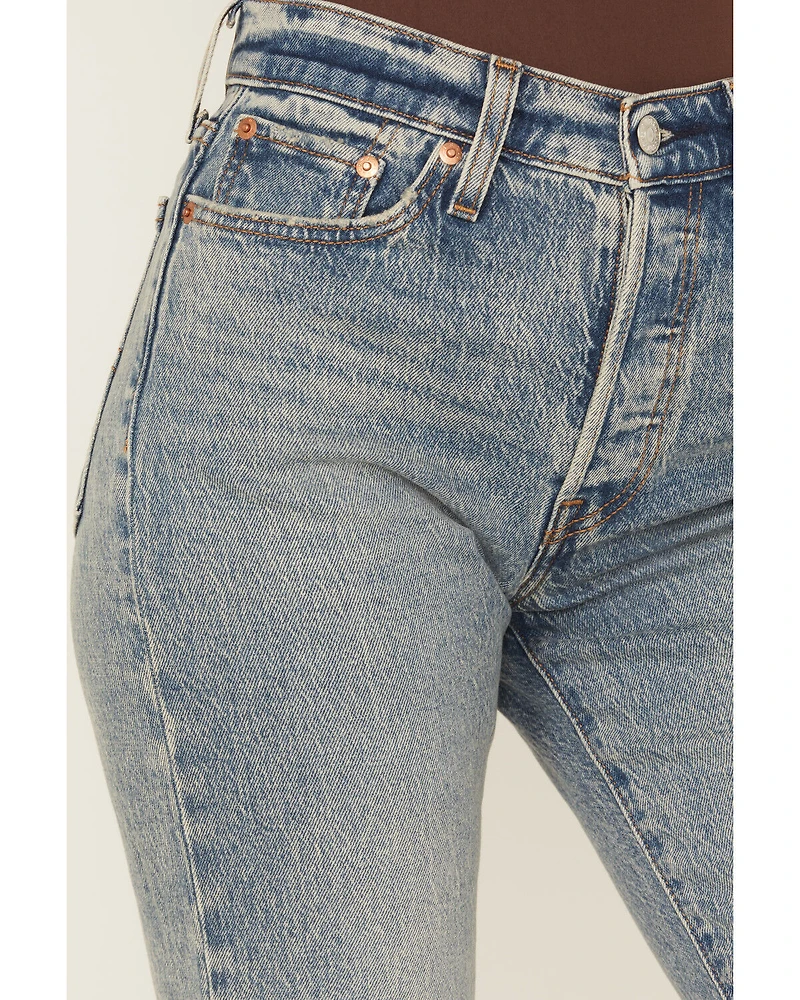 Levi's Premium Women's Boots Are Back Town Medium Wash Bootcut Stretch Denim Jeans