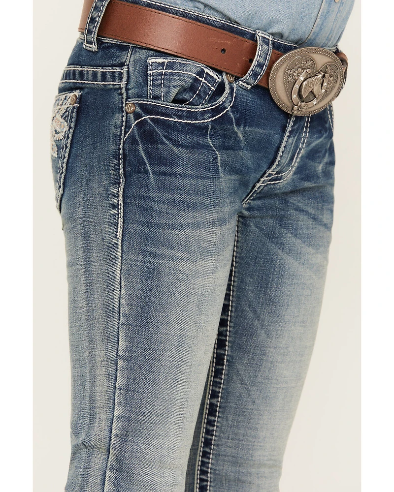 Shyanne Little Girls' Floral Dreamcatcher Bootcut Jeans