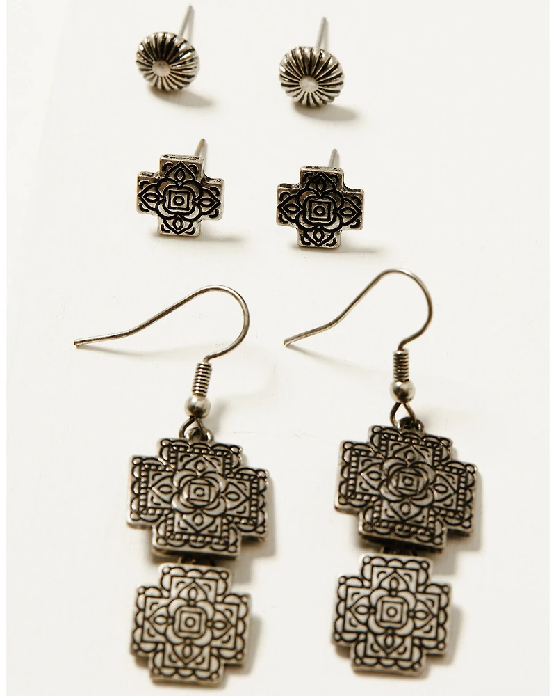Shyanne Women's Isla Oasis Stamped Earring Set - 6 Piece