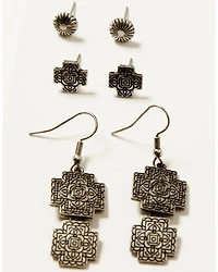 Shyanne Women's Isla Oasis Stamped Earring Set - 6 Piece