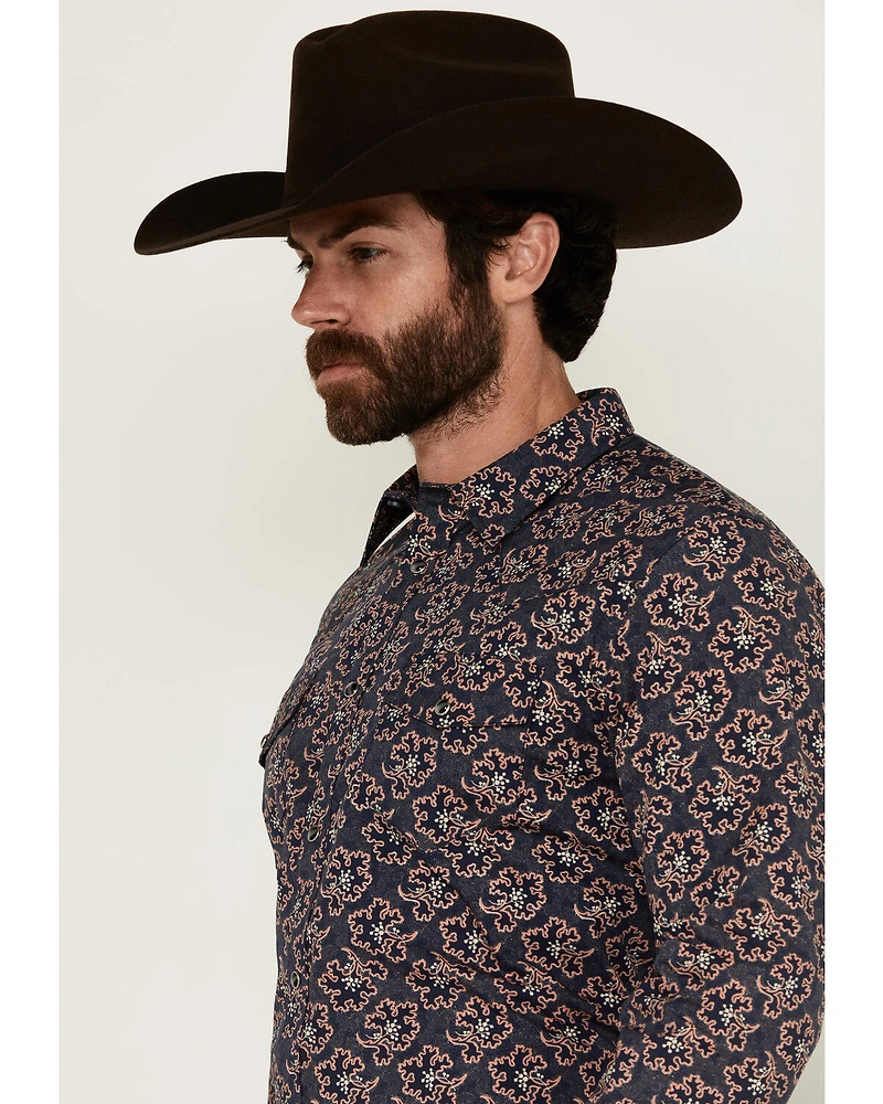 Gibson Trading Co Men's Garret Floral Print Long Sleeve Snap Western Shirt