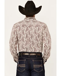 Cody James Men's Dagget 2.0 Paisley Print Long Sleeve Button-Down Stretch Western Shirt - Tall