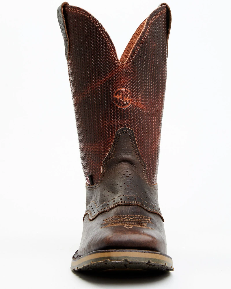 Double H Men's 11" Domestic Ice Roper Performance Western Boots - Broad Square Toe