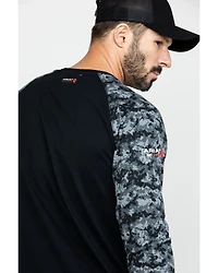 Ariat Men's Camo FR Baseball Long Sleeve Work Shirt - Tall