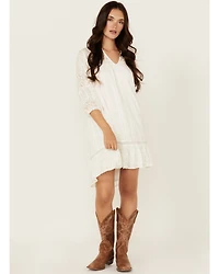 Shyanne Women's Crochet Patchwork Mini Dress